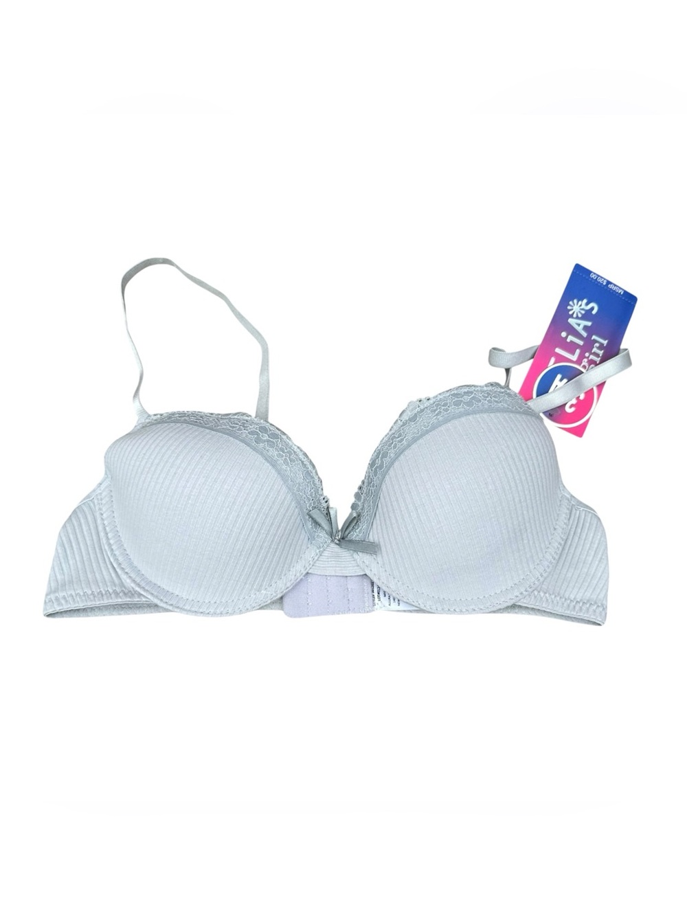 Delia’s Girl Light Gray Lace Push-Up Bra – 32A NWT